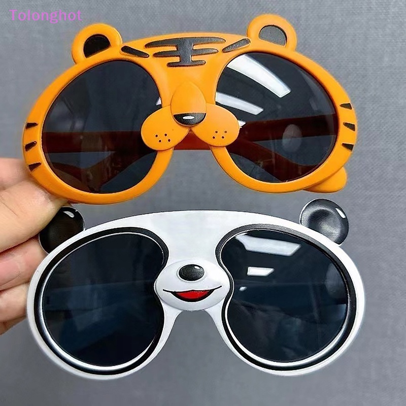 Tolonghot&gt; Kacamata Hitam Anak-Anak Lucu Bentuk Kartun Panda Kacamata Fashion Tren Kacamata Anak Dekorasi Wajah Mainan Hadiah Ulang Tahun Anak well