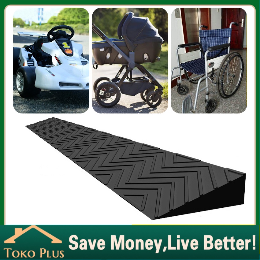Papan Tanjakan Karet Sepeda Motor / Pijakan Motor Wheelchair Rubber Ramp Ramp Dari Curb Ramp / Tanja