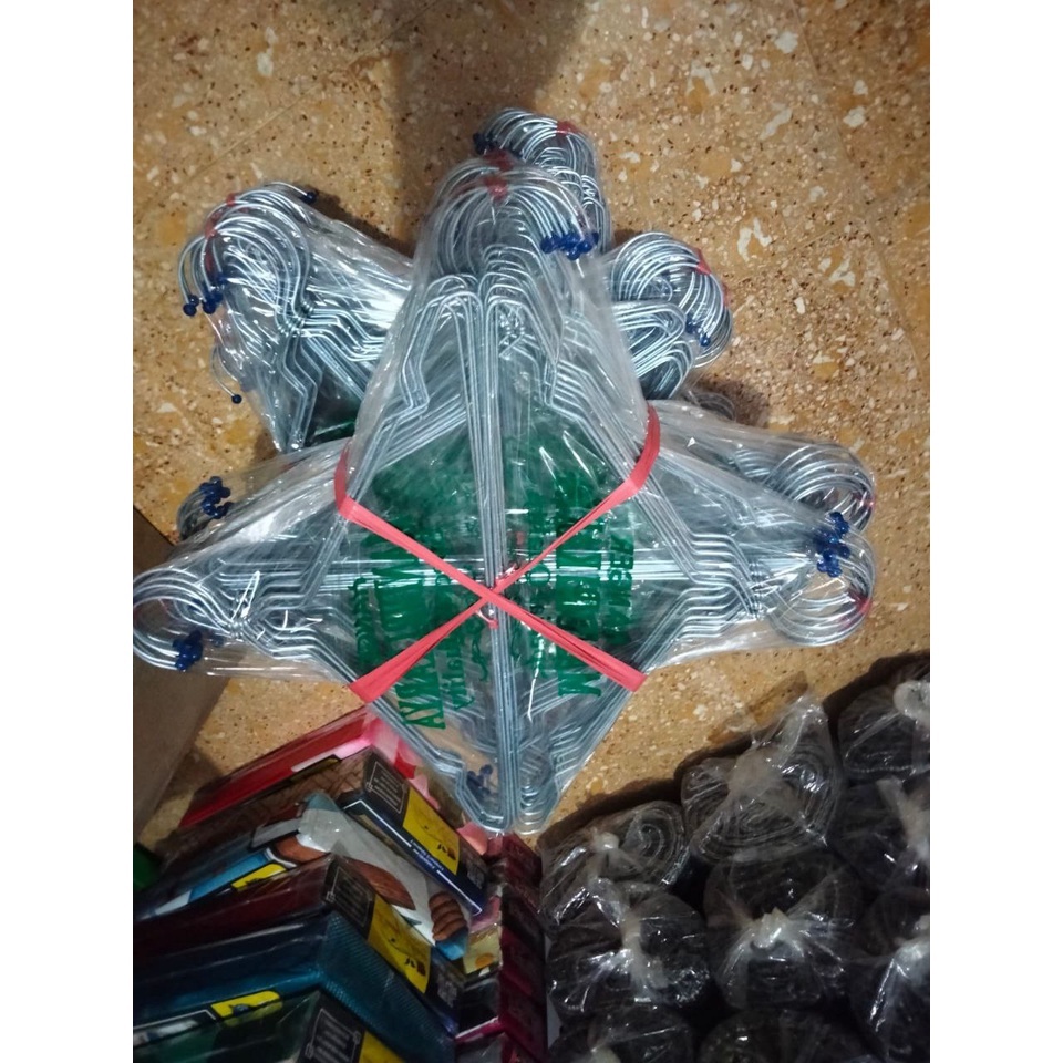 HANGER gantungan baju hanger kawat besi stainless dewasa jumbo isi 12 pcs ORIGINAL