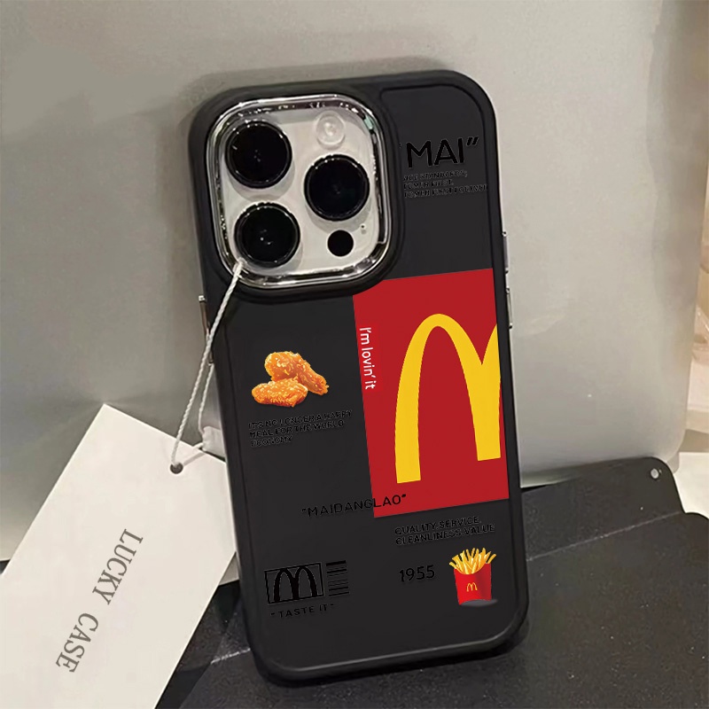 IPHONE Casing Ponsel Silikon Kompatibel Untuk Iphone11 Pro Max XS X Xr8+7Plus Soft Casing Tombol Metal Shockproof Cover Cell Precticer