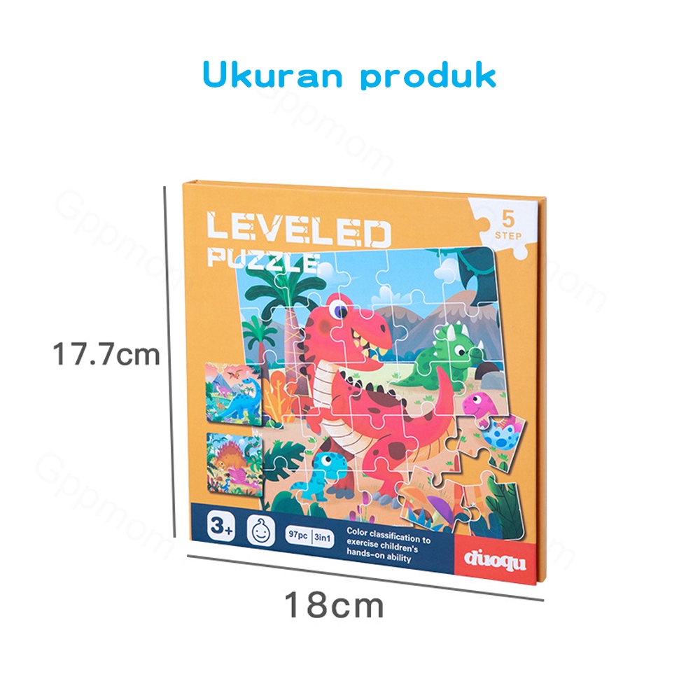 Gppmom 3 In 1 Buku Puzzle Magnet Booklet Magnetic Leveled Puzzle Mainan Anak Puzzle