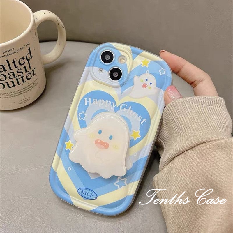 Kompatibel Untuk IPhone14 13 12 11 Pro Max8 7 6 6s Plus X Xr Xs Max SE 2020sabun Cover Happy Imp Phone Case Dengan Bracket