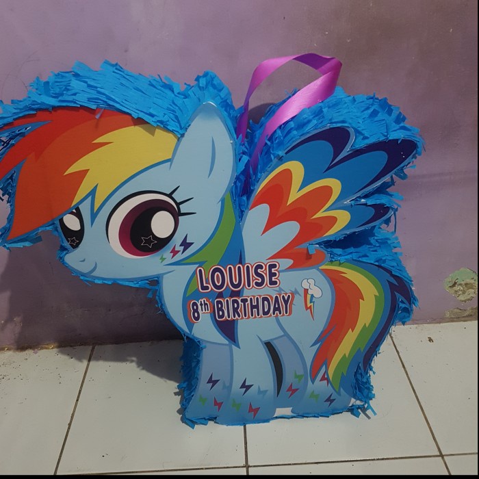 

Pinata ulang tahun / pinata Little pony custom bisa tulis nama