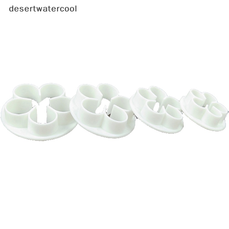 Deid 4pcs Cetakan Pemotong Kue Fondant Bunga Mawar Sugarcraft Baking Decorag Tool Martijn