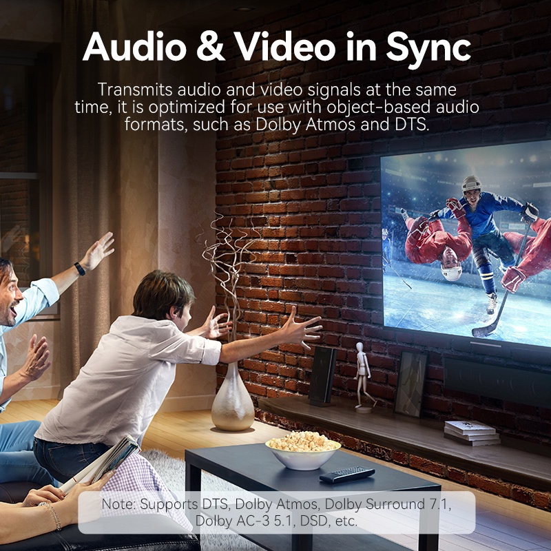 Vention HDMI 2.1/2.0 Splitter 8K 60Hz 4K 120Hz Untuk TV PS5/4 HDMI-Kompatibel Monitor Proyektor HDMI 2.1 Switcher