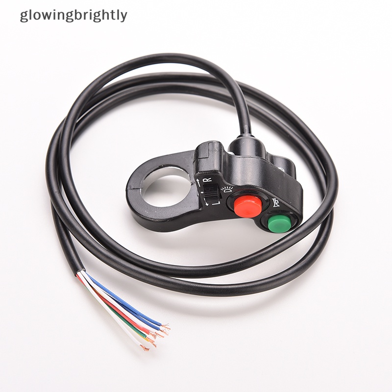 [glowingbrightly] 7per8&quot; ATV Sepeda Motor Skuter Offroad Klakson Sein Saklar Lampu On /Off TFX