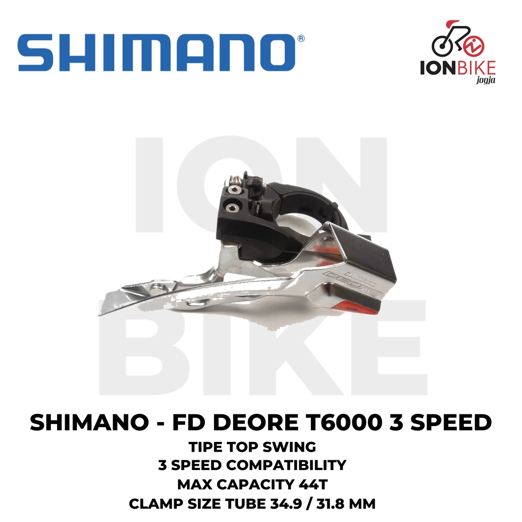 FD Shimano Deore T6000 Top Swing Dual Pull Triple 3 Speed T M 6000 Terbaru Original Murah Sepeda MTB