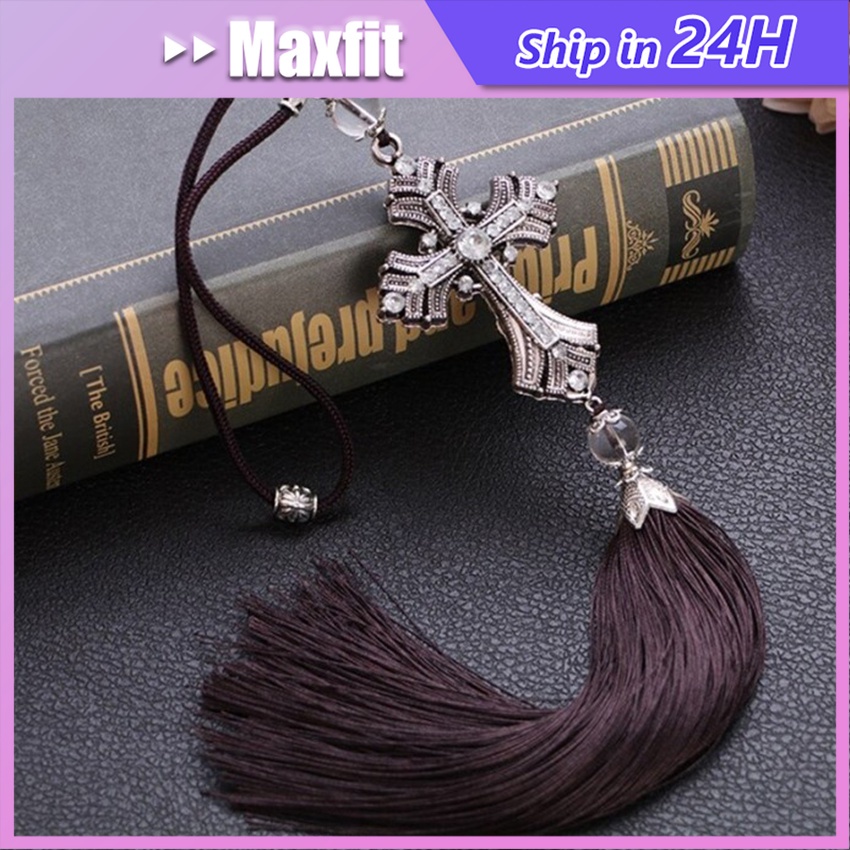 Gantungan Hiasan Spion Mobil Salib Kristen Yesus Gantung Pendant Salib Dekorasi Mobil