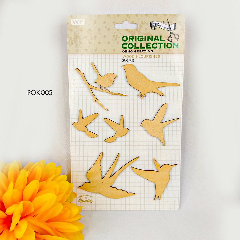 

Retro Sticker Wood Model Butterfly DIY Kit Scrapbook POK006