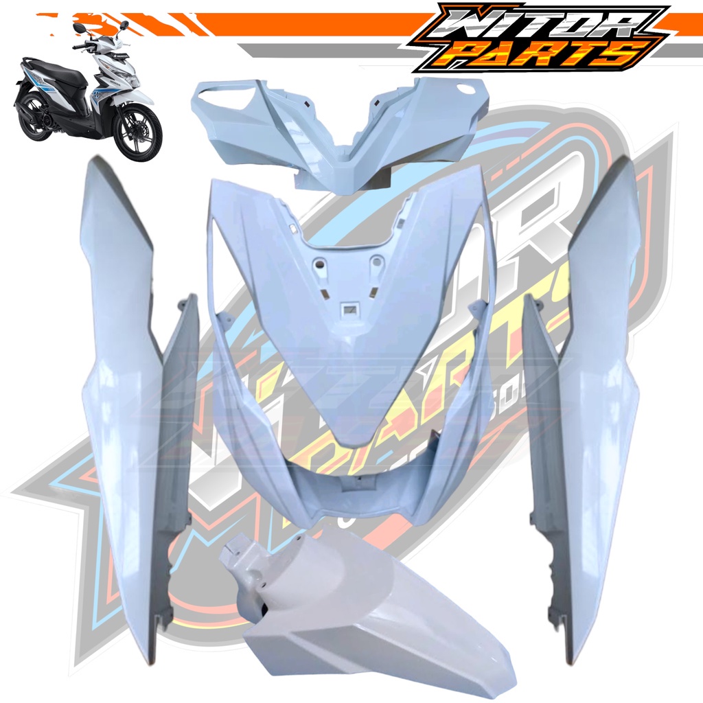 ECERAN SATUAN Body Halus Beat Fi New Esp Th 2016 2017 2018 2019 Putih / Full Body Alus Honda Beat Fi