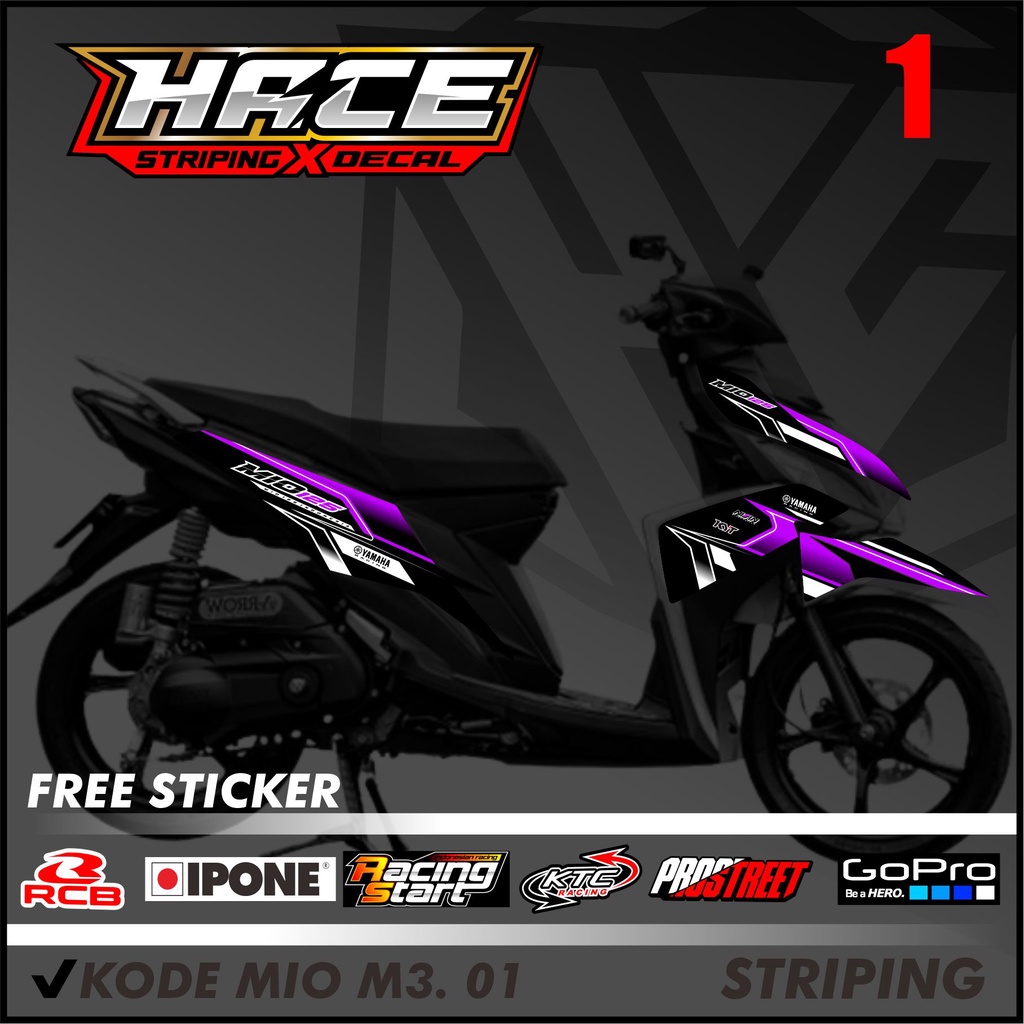 STRIPING MIO M3-STIKER VARIASI MIO M3 MOTIF RACING01