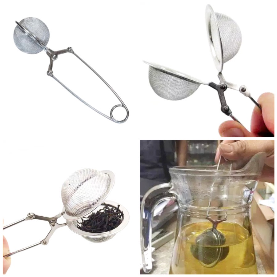 Tea Infuser Filter Saringan Teh Herbal Teh Filter Sendok Teh Mesh Ball Satuan