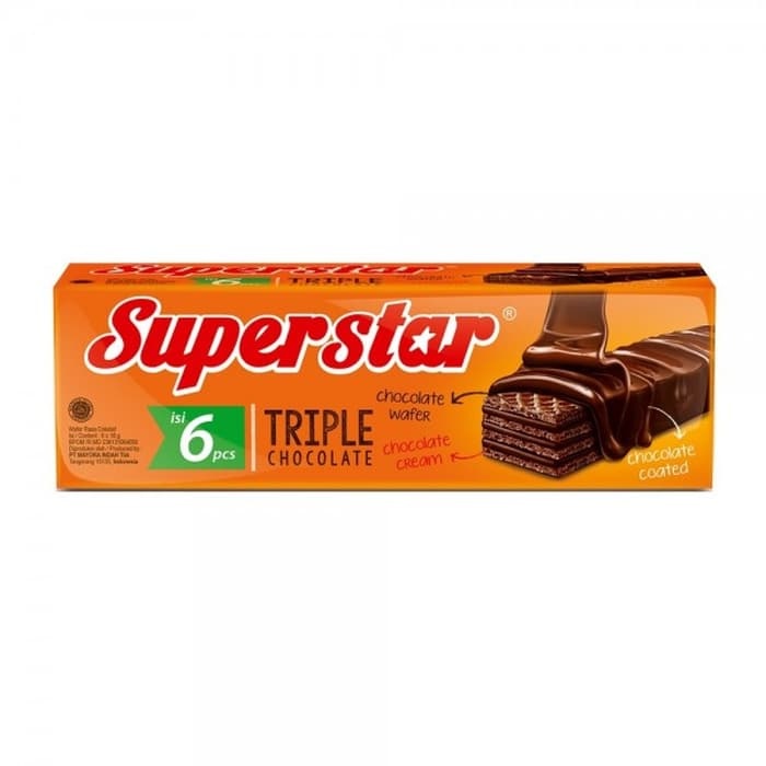 

Superstar Wafer Cream Coklat - 1 dus isi 12 pack