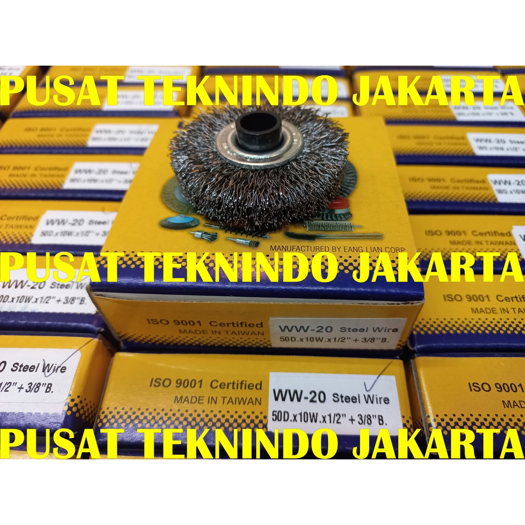Sikat kawat piring baja UNION WW-20/ WW20 2" 50MM Steel wire wheel brush gerinda