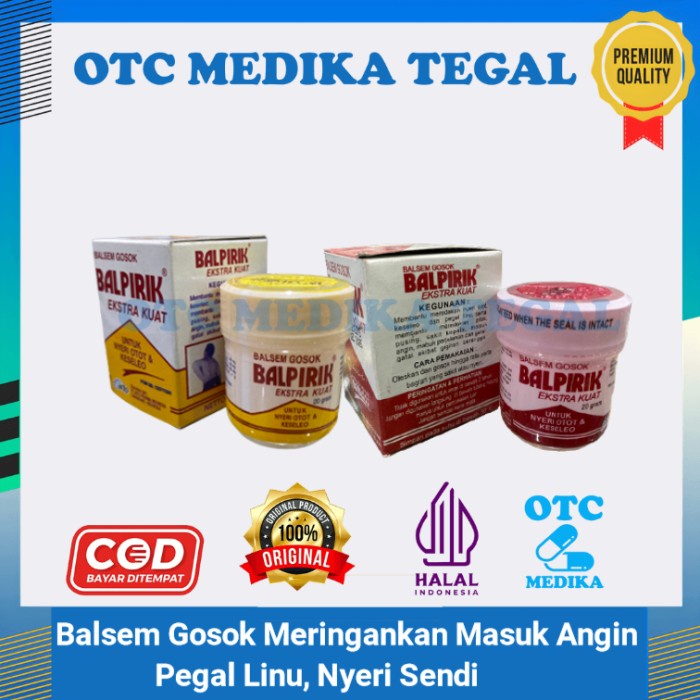 Balsem Balpirik 20 Gr membantu meredakan keseleo, encok, pegel linu