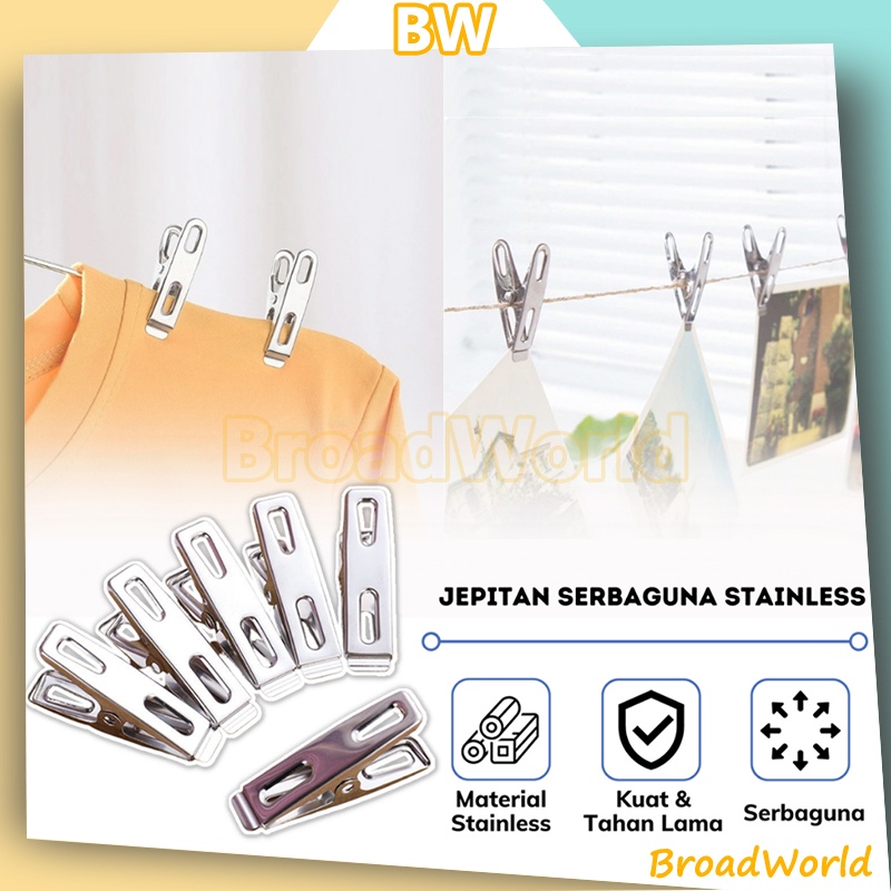 20pcs Jepitan Jemuran Stainless / Jepitan Jemuran Anti Karat Serbaguna / Jepitan Jemuran Serbaguna S