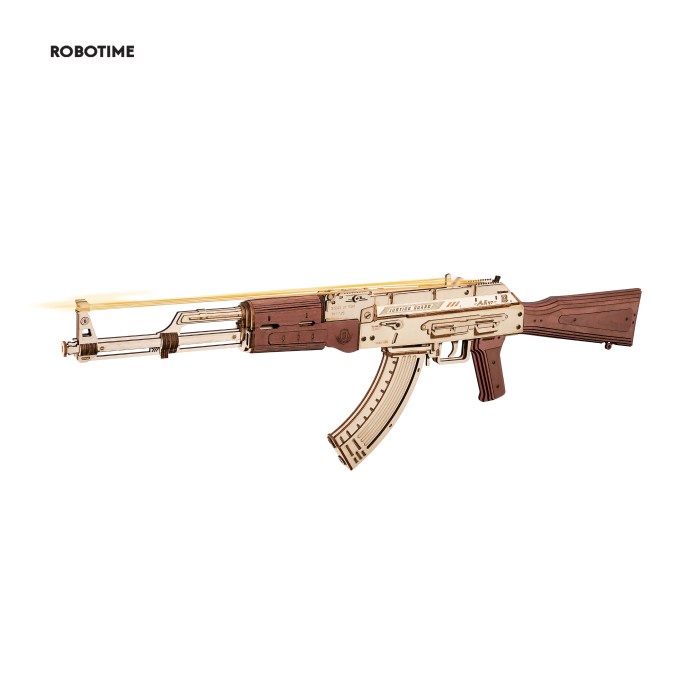 ROLIFE Robotime ROKR Automatic Rifle AK-47 3D Wooden Assembly Gun LQ901