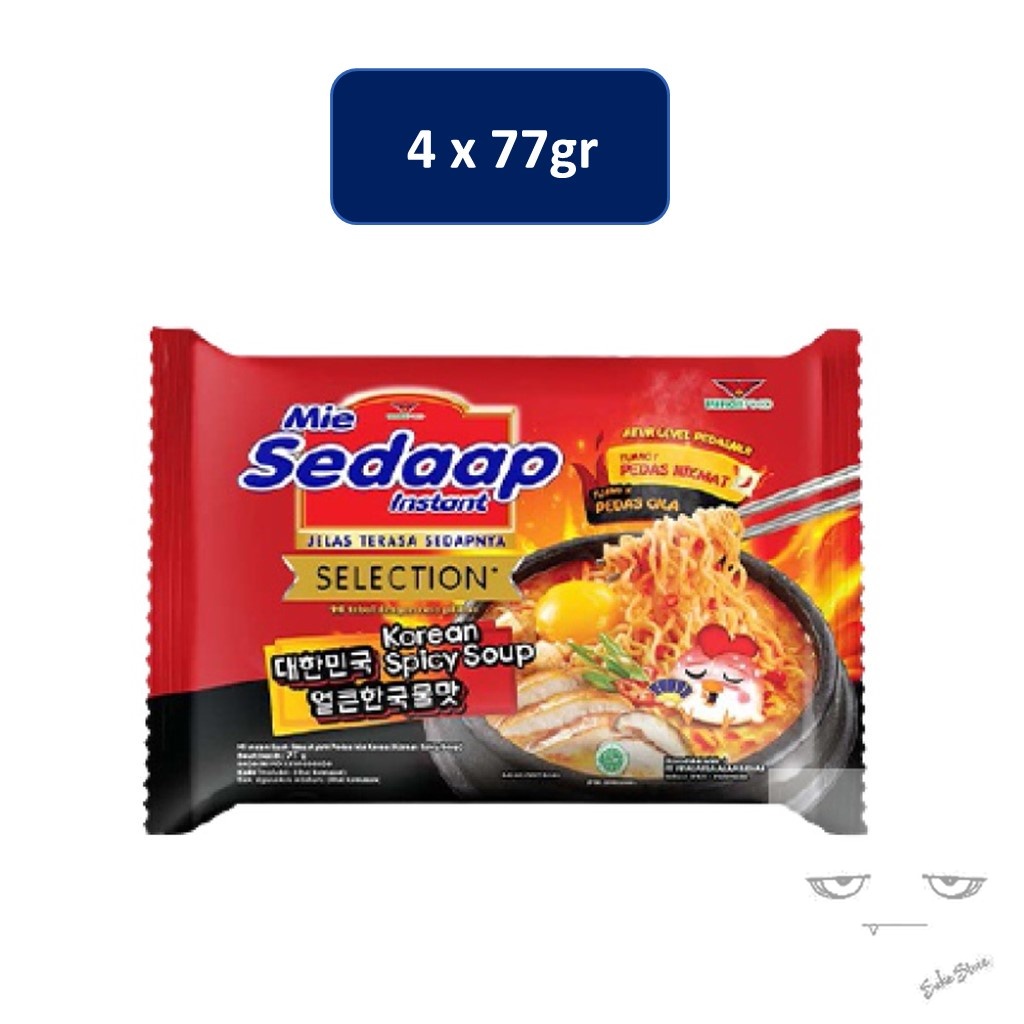 

Mie Sedaap Mie Instan Korean Spicy Soup 4 x 77 gr
