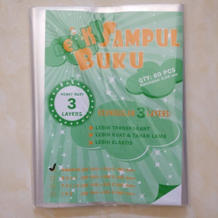 

sampul plastik buku tulis