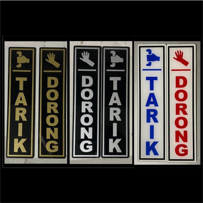 

Papan Akrilik dorong tarik/sign board acrylic 1 Set