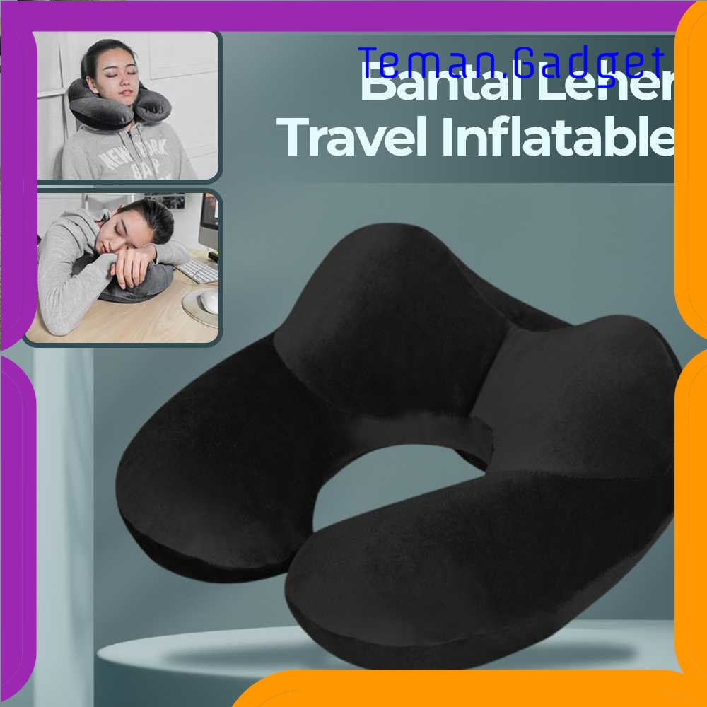 TG - TRV TUBAN Bantal Leher Travel Inflatable Neck Pillow U-Shape Comfortable - X-000