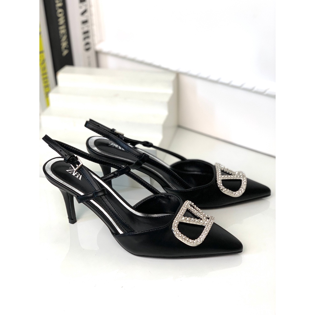 SEPATU WANITA HIGH HEELS ZS509 SLING BACK SHOES PREMIUM IMPORT