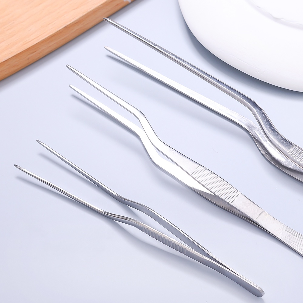 Penjepit Makanan Stainless Steel/Penjepit Dessert &amp; Roti &amp; Es/Barbecue Clip/Alat Dapur