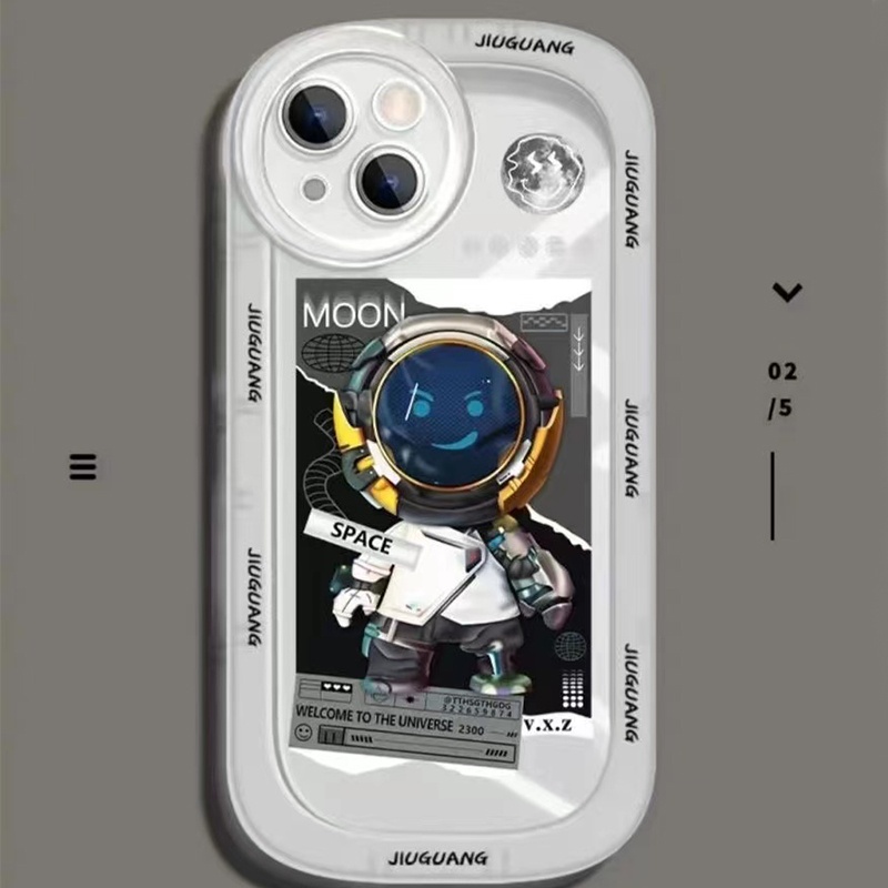 IPHONE Casing TPU Transparan Astronot Lucu Kompatibel Untuk Iphone14 13 11 12 Pro Max Casing 6s8 +7Plus XS X XR Casing Shockproof Phone Cover