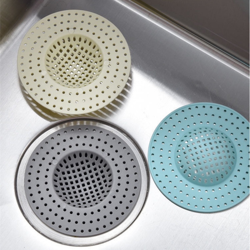 Saringan Wastafel Dapur Plastik Bulat Kamar Mandi Shower Floor Drains Strainer Penangkap Rambut Anti-blocking Sewer Pengumpul Limbah Stainless Steel Mesh Sink Filter