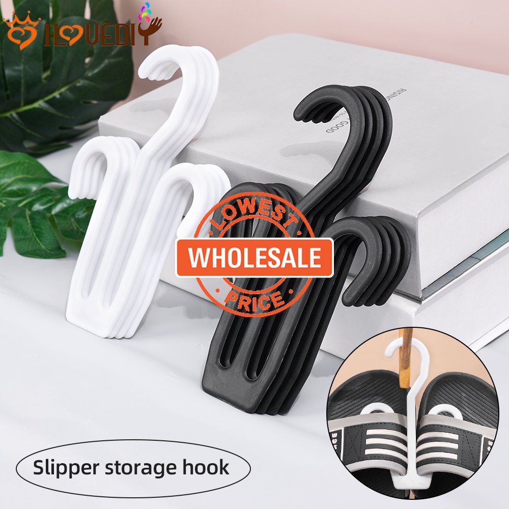 [Harga Grosir] Windproof Scarf Key Hat Hanger Dua Slot Rak Sepatu Cepat Kering Hemat Tempat Barang Rak Gantung Bentuk S Anti-slip Storage Hook Bantalan Kuat Atur Alat