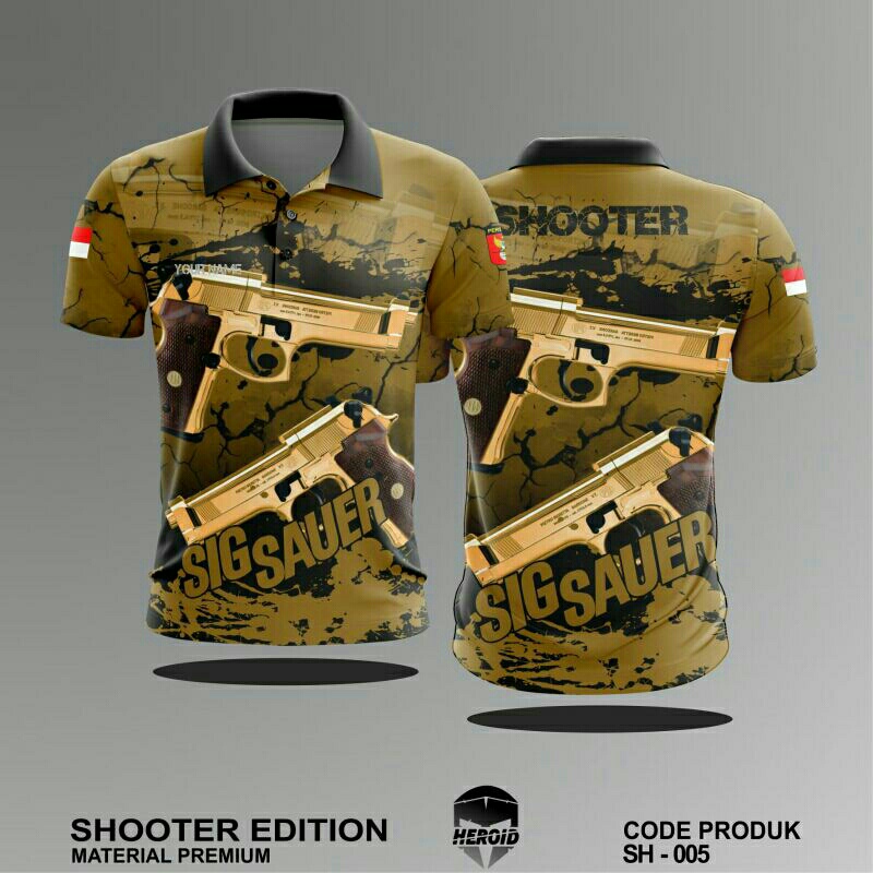 Baju Kaos Jersey Perbakin Shooting Club Lengan Pendek Original - Shooter Perbakin