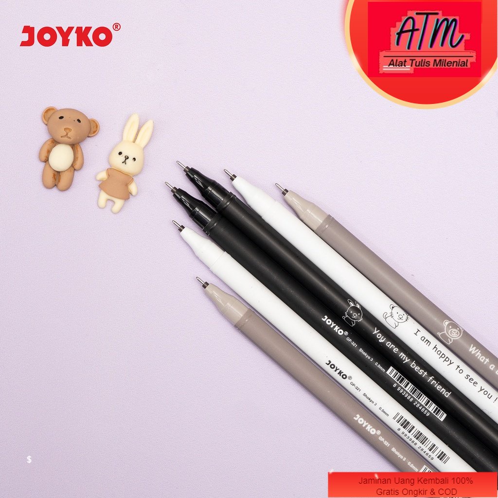

Erasable Gel Pen Pulpen Bisa Dihapus Joyko GP-321 Shokyo 3 Gel 0.5 mm
