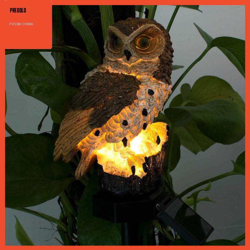 [Predolo] Owl Taman Lampu Tenaga Surya Outdoor LED Dekorasi Landscape Light Rumah Tangga