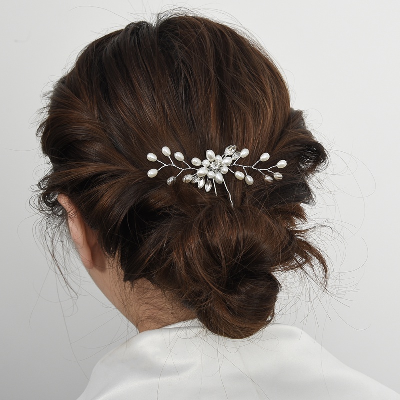 [Unggulan] Berlian Imitasi Berkilau Berbentuk U Klip Pernikahan Styling Rambut Garpu Gadis Manis Pesta Hiasan Kepala Gaya Korea Bridal Mutiara Jepit Rambut
