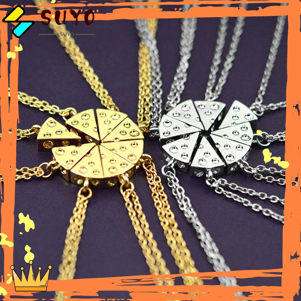 Suyo 8Pcs Kalung Antik Emas/Perak Charm Sahabat Persahabatan