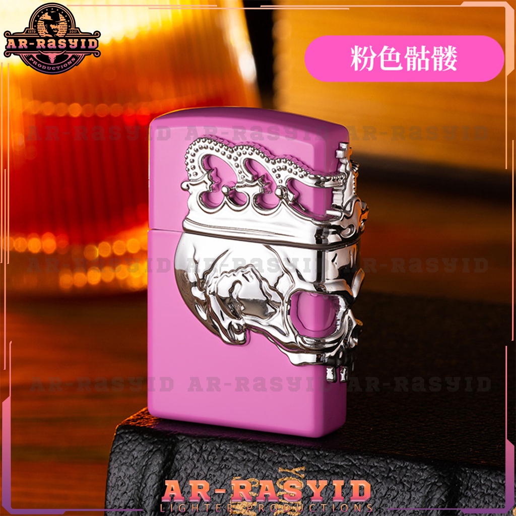 TERBARU! Korek Api Roda Api Gas Crown Skull Tengkorak Lighter XF-1913-3 4060 BISA COD!