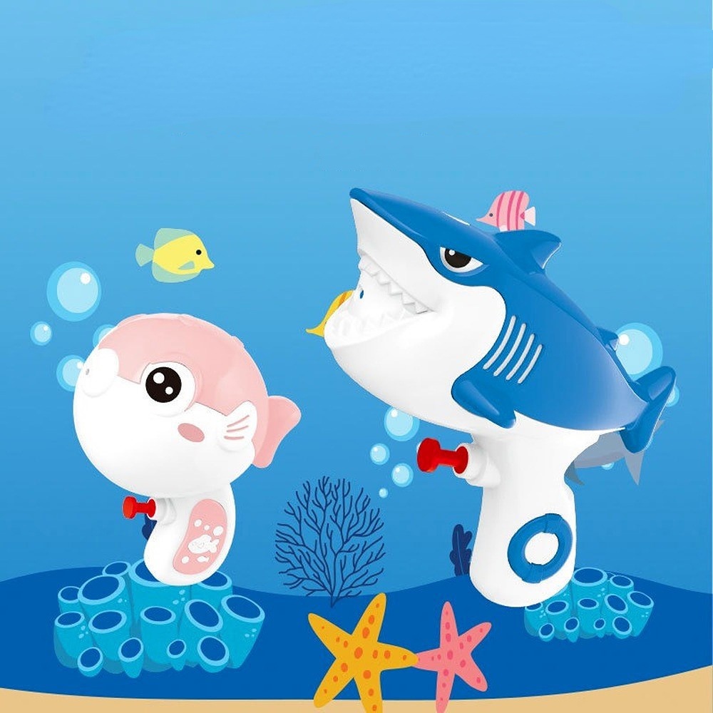 Mainan Air Pantai Musim Panas Anak-Anak Hiu Globefish Tipe Tekan Mainan Air Luar Ruangan