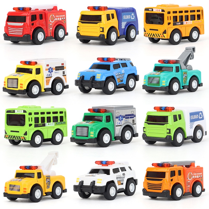 Baru Menyenangkan Kartun Kembali Paduan Mobil Model Saku Mainan Mobil Anak Mini Pocket Treasure Q Version Car