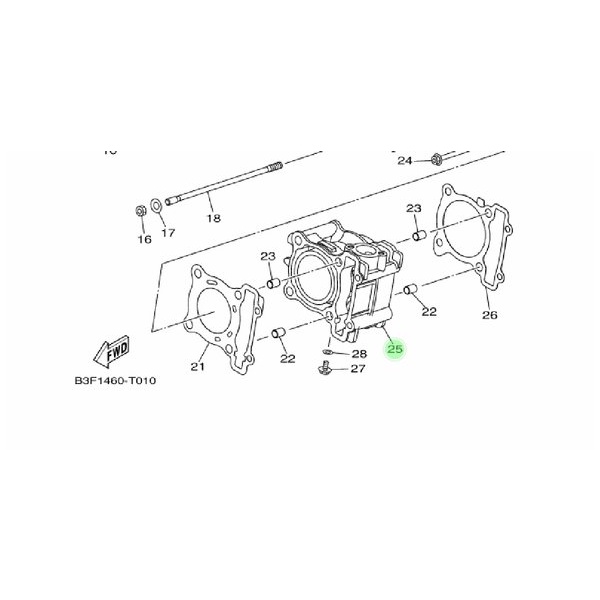 CYLIDER BLOK SEHER YAMAHA LEXI ORIGINAL YGP 2DS-E1311-10