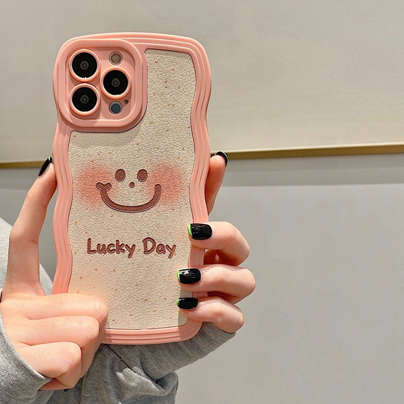 Lovely Lucky Day Smile Girl Woman Soft Case iP iPhone 7 8 Plus SE 2020 X XR XS Max 11 12 13 14 Pro Max FTD Wave Casing Apple