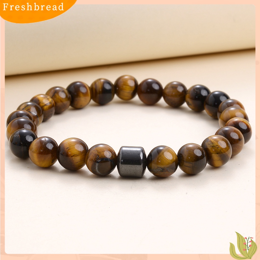 &lt; Freshbread &gt; Gelang Manik-Manik ic Hias Tali Elastis Peregangan All-match Hadiah Penghilang Stress 8mm Natural Faux Stone Tiger Eye Beads Healing Bracelet Untuk Kehidupan Sehari-Hari