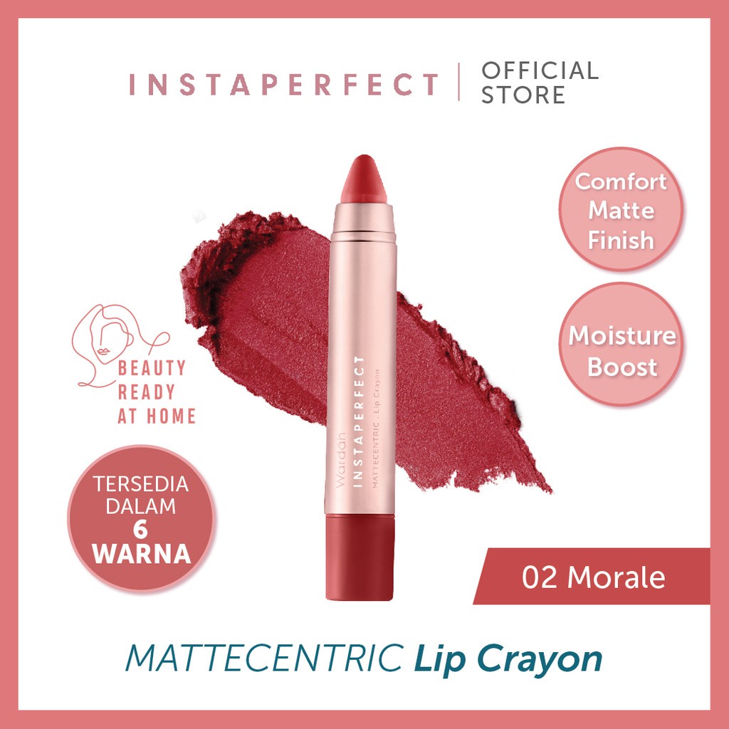 Wardah Instaperfect MATTECENTRIC Lip Crayon 3 g - Lipstick Matte