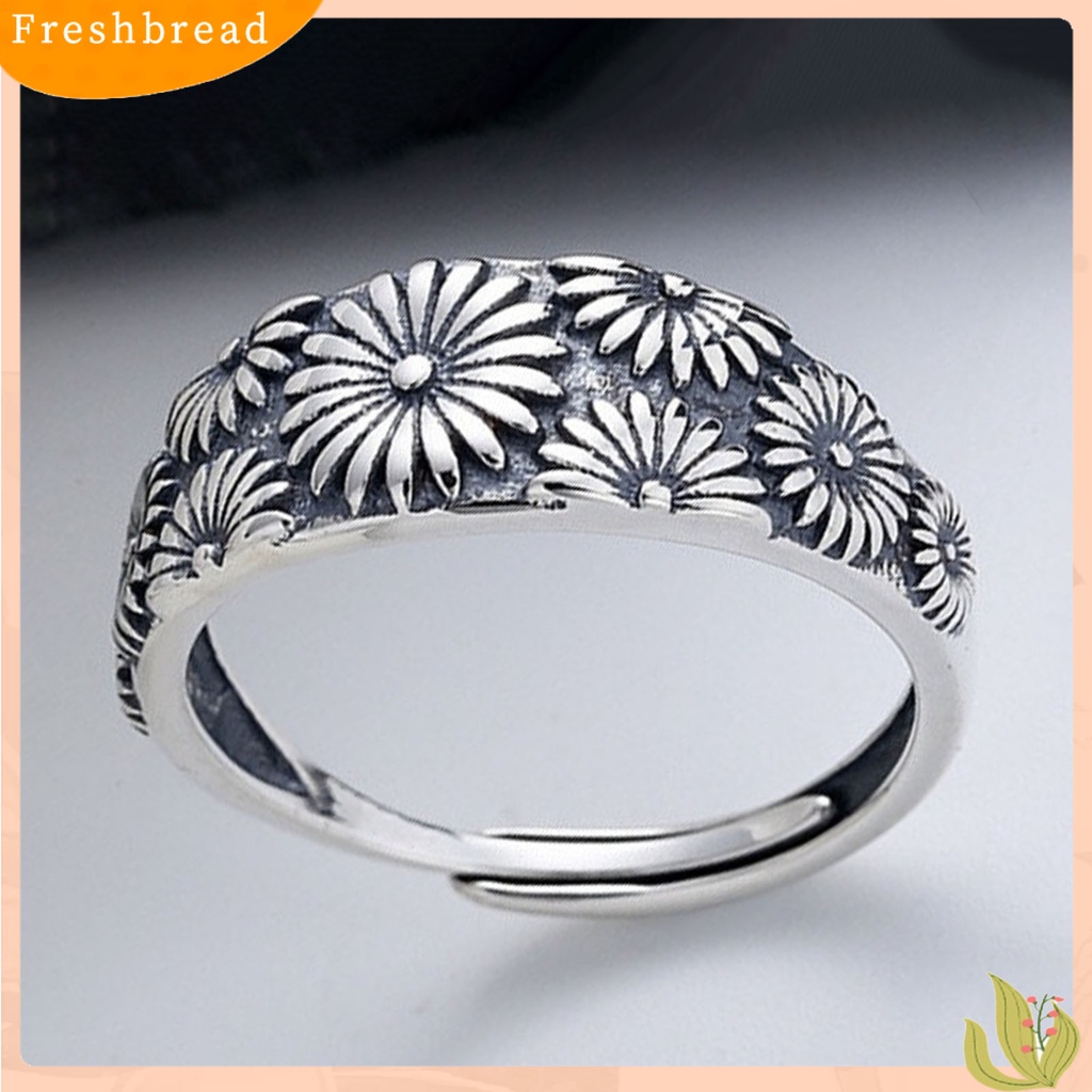 &lt; Freshbread &gt; Cincin Jari Krisan Perhiasan Dapat Disesuaikan Vintage Cincin Indah Untuk Pernikahan