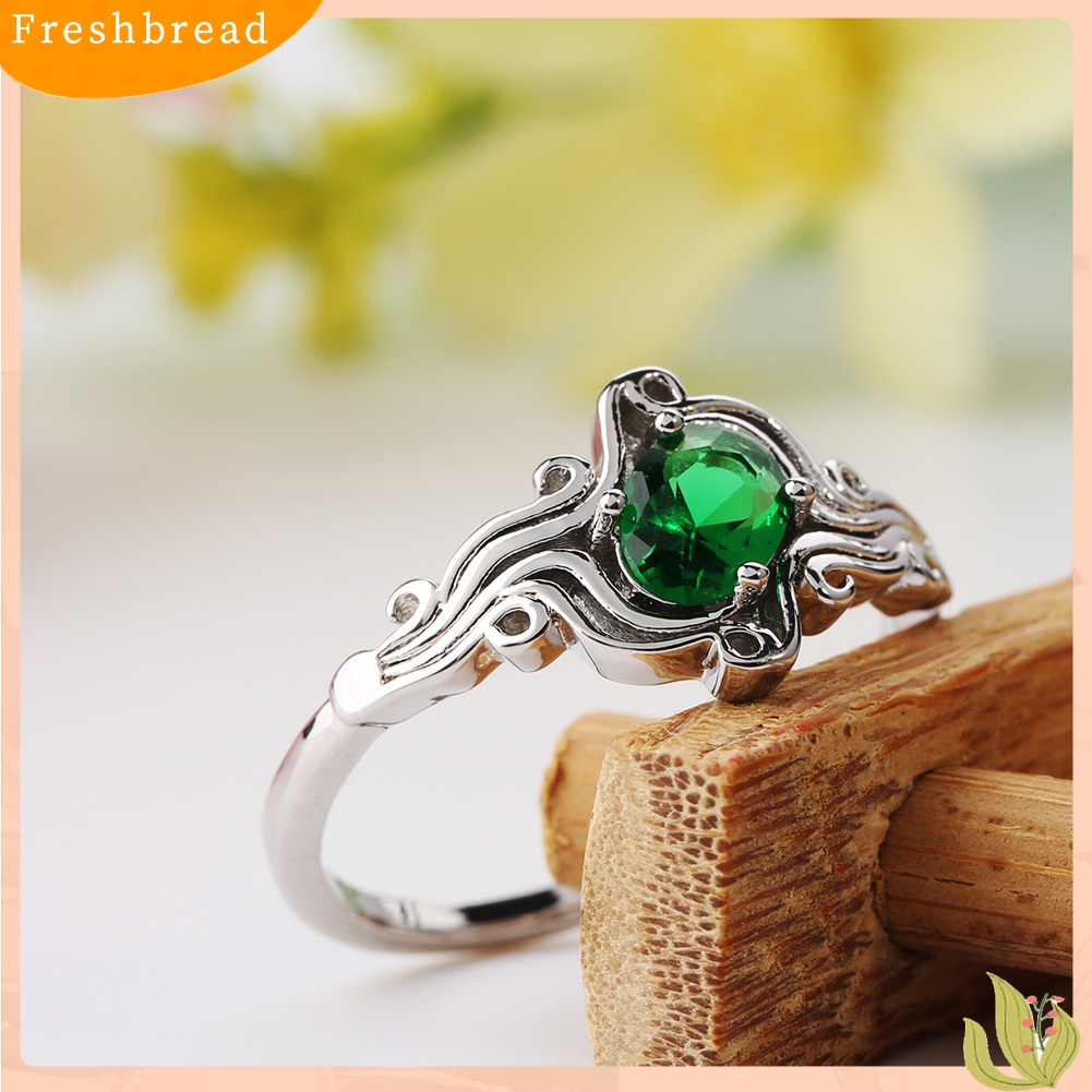 &lt; Freshbread &gt; Elegan Pernikahan Pengantin Pesta Aksesori Lady Berlian Imitasi Bertatahkan Cincin Perhiasan