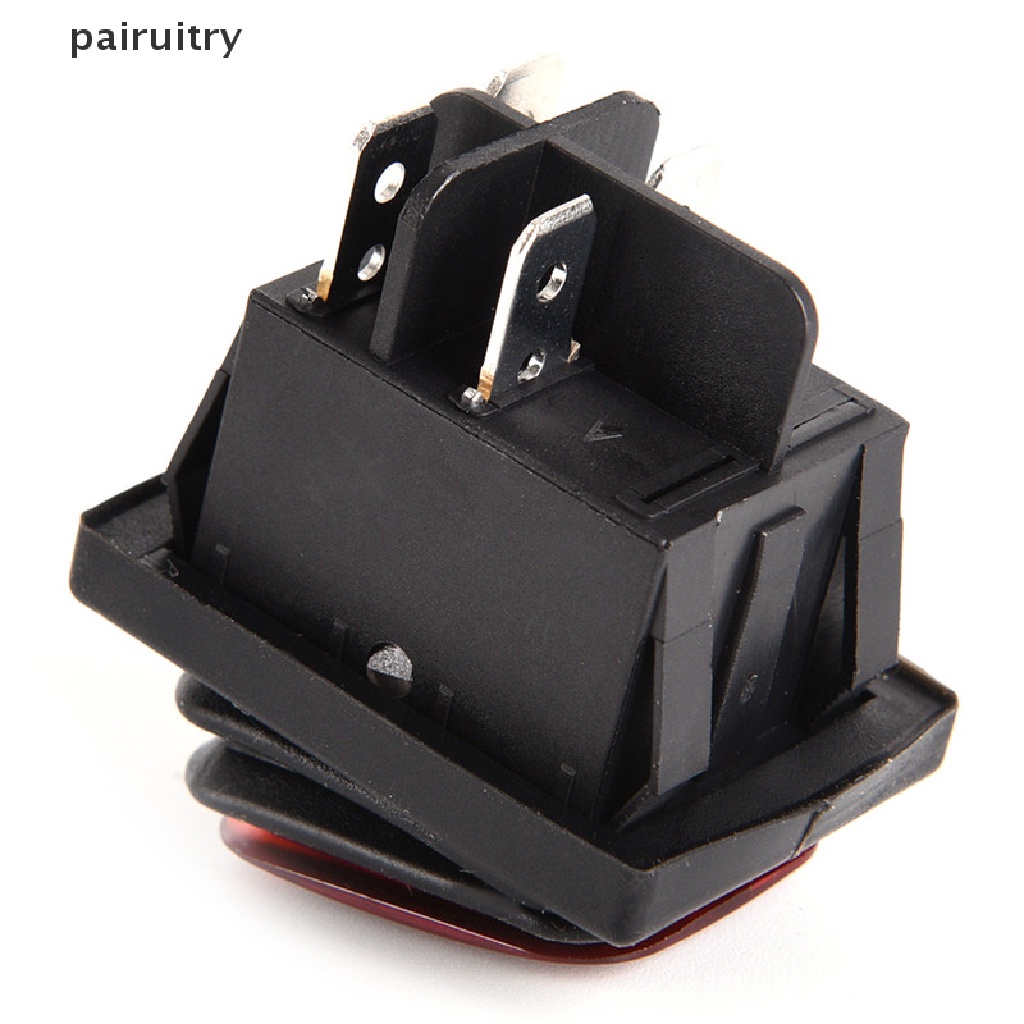 Prt Waterproof 4pin 12V LED Rocker Toggle Switch Momentary Mobil Perahu Marine On-off PRT