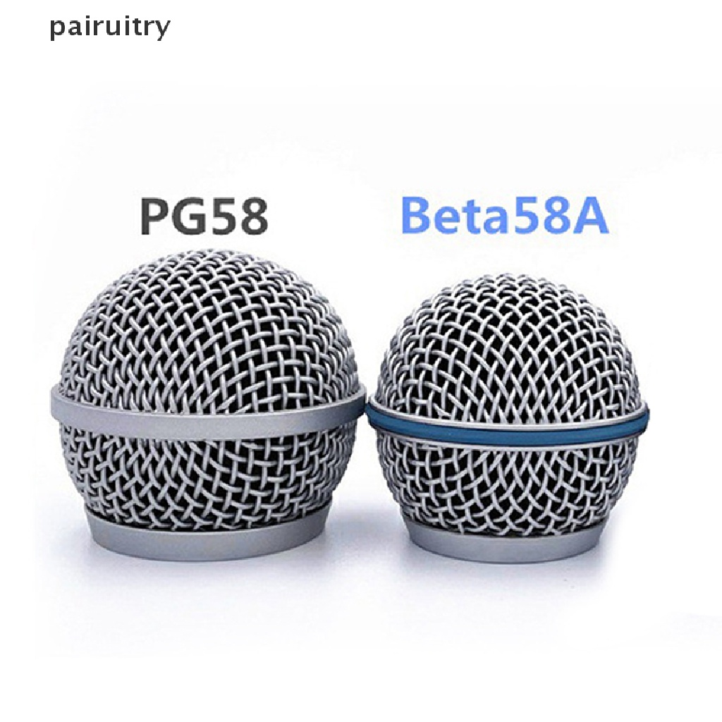 Prt Microphone Grill Head Microphone Grille Ball Head Cover Parts Aksesori Pengganti Logam Microphone Mesh Head DIY Parts Aksesori Untuk Shure beta58a PRT