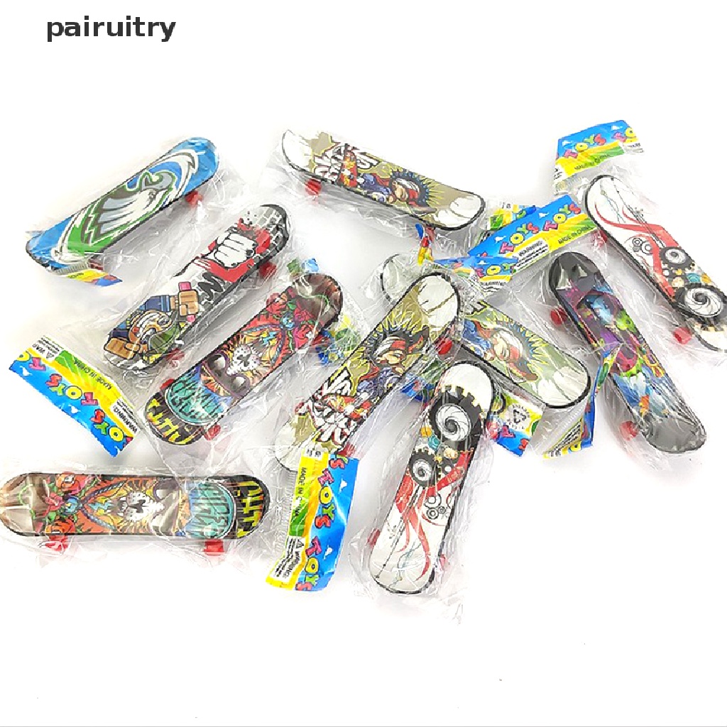 Prt 1x Mini Finger Skateboard Jari Plastik Skate Scooter Cowok Mini Skateboard Mainan PRT