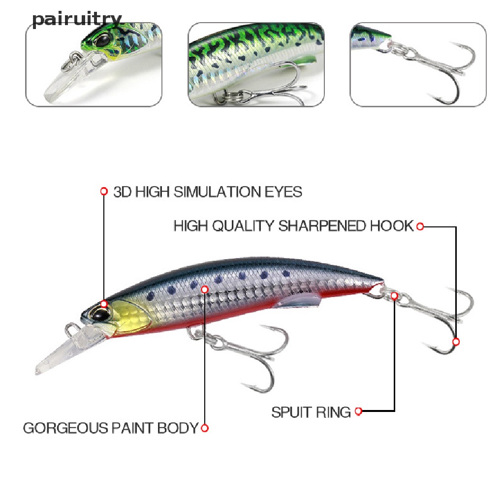 Prt Ikan Kecil 90mm 40g Umpan Pancing Renang Engkol Wastafel bass deep diving lure PRT