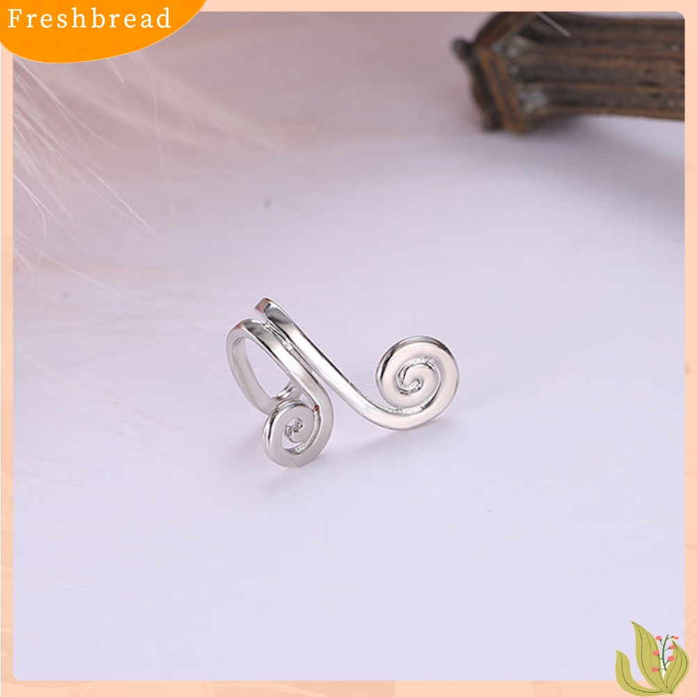 &lt; Freshbread &gt; Fashion Wanita Hoop Shape Ear Clips Earrings Hadiah Pesta Perhiasan Tanpa Tindik