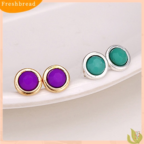 < Freshbread > 6pasang/Set Lucu Wanita Bentuk Geometris Kecil Telinga Studs Earrings Ear Jewelry